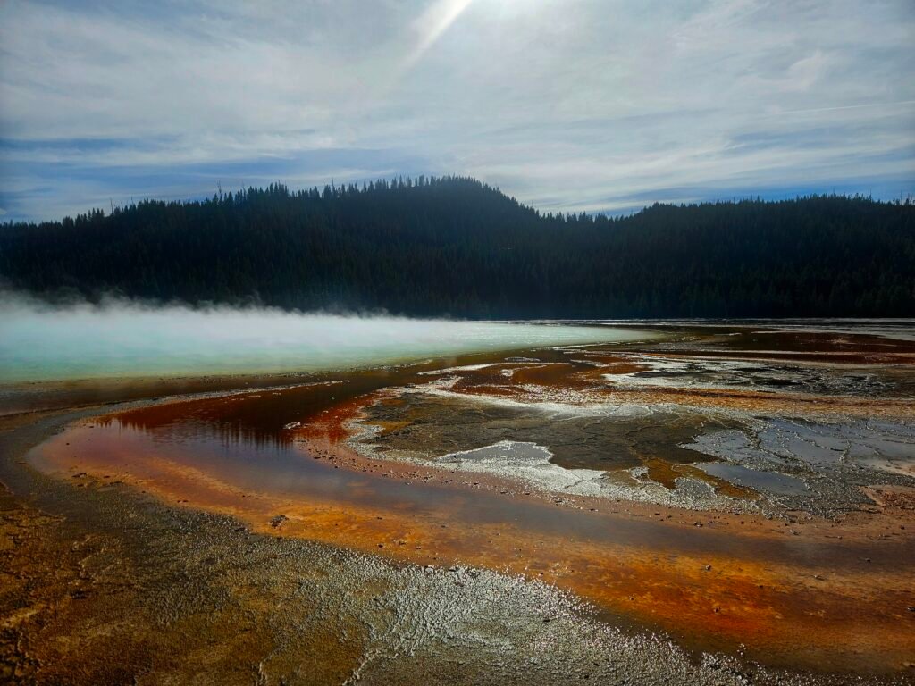 Mists over the Grand Prismatic Spring.