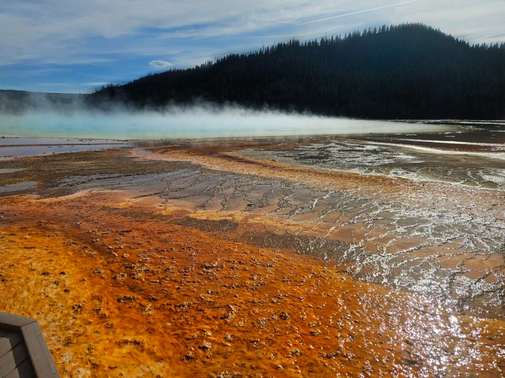 Mists over the Grand Prismatic Spring.