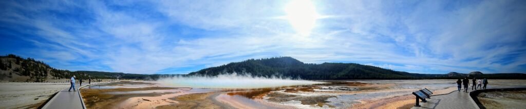 Grand Prismatic Springs with Boardwalk. 